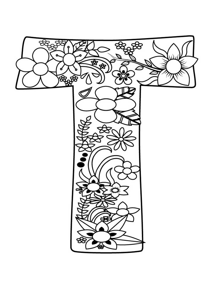 letter t coloring worksheets