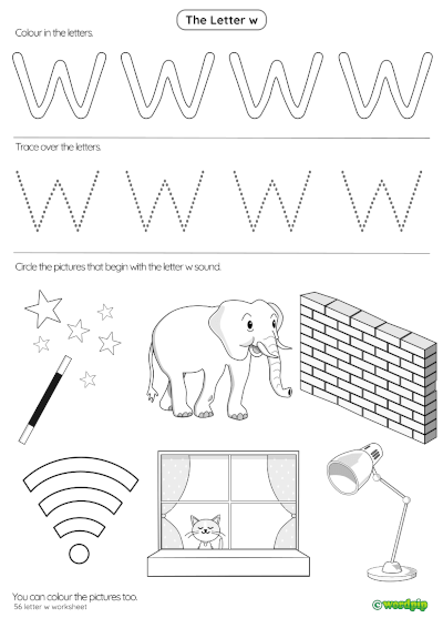 Letter W Worksheets