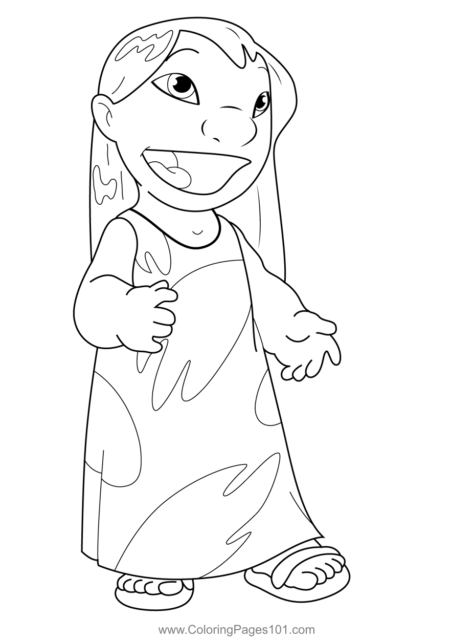 Lilo Stitch Coloring Page For Kids Free Lilo Stitch Printable 