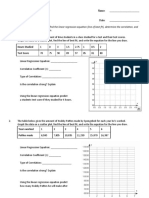 Linear Regression Practice Worksheet PDF Regression Analysis 