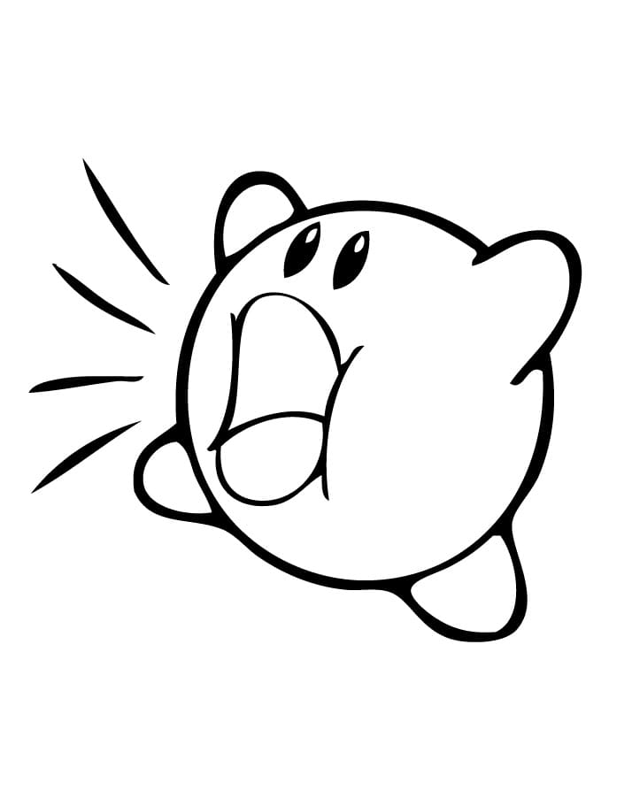 Little Kirby Coloring Page Free Printable Coloring Pages For Kids