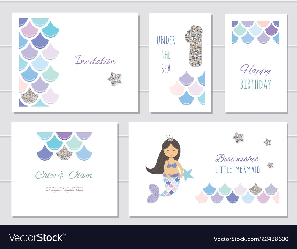 Little Mermaid Printable Birthday Card Barbie Mermaid Cake Topper Cake 