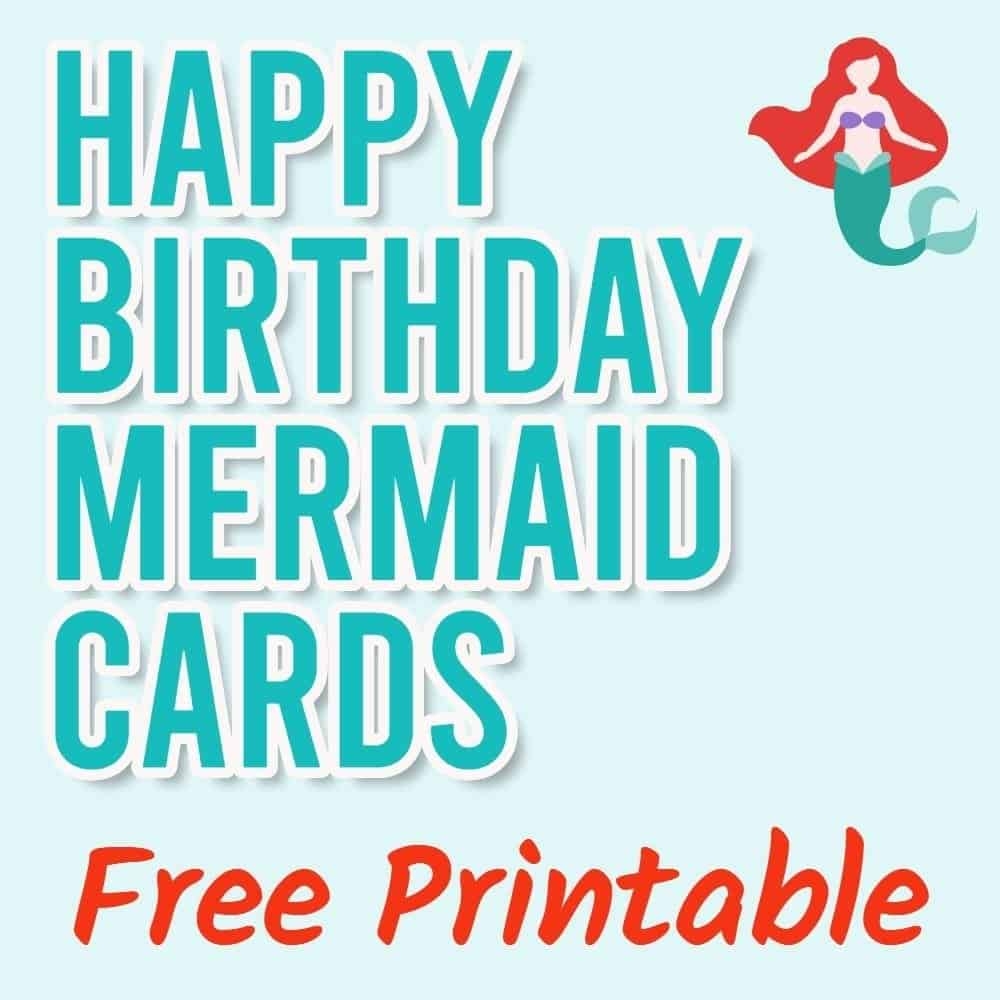 Little Mermaid Printable Birthday Card Barbie Mermaid Cake Topper Cake 