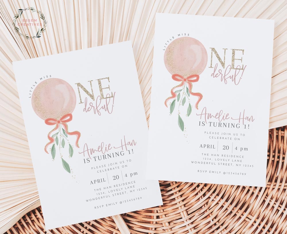 Little Miss Onederful Invitation Template Onederful Birthday