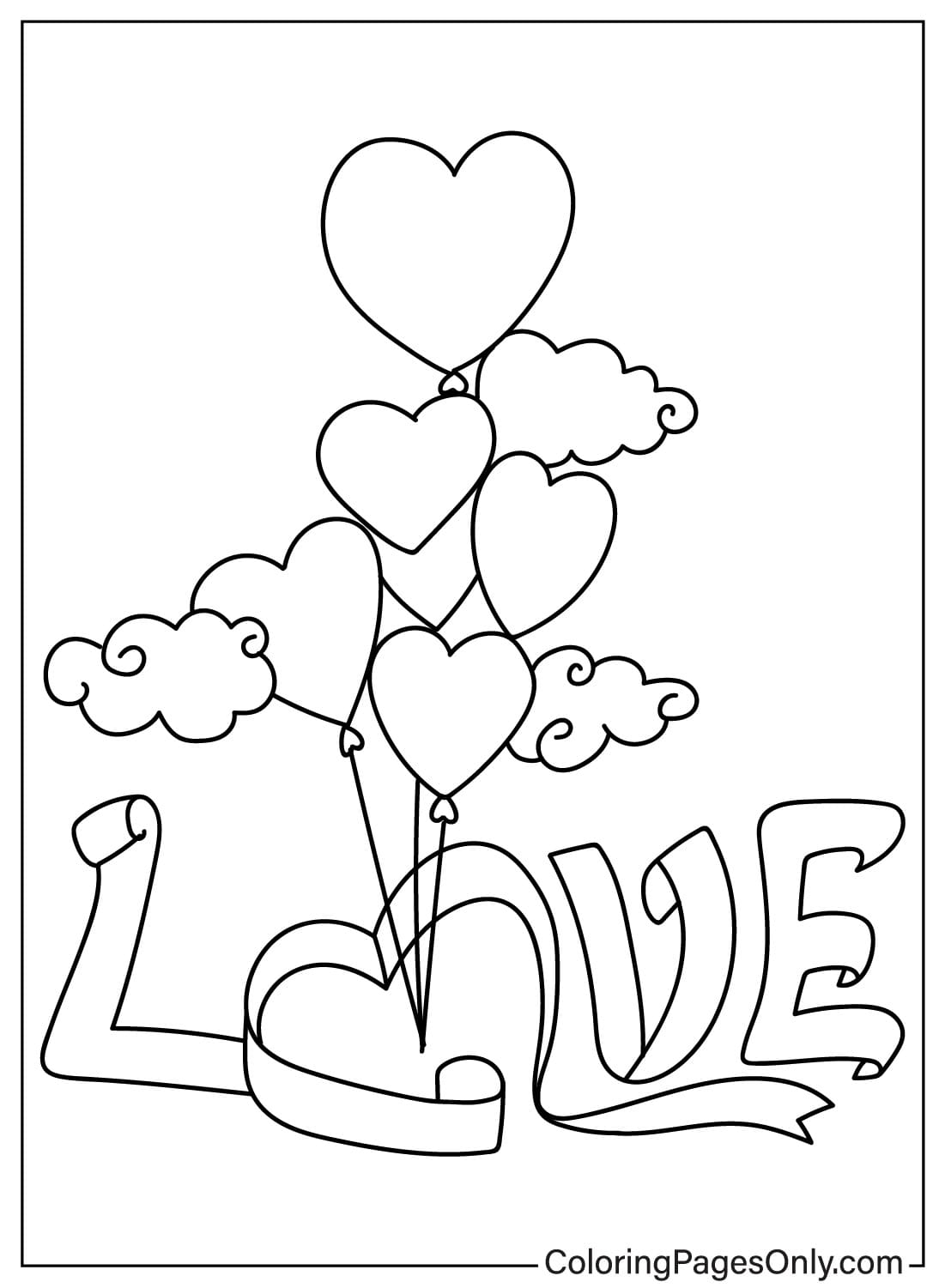 Love Coloring Page Free Printable Coloring Pages
