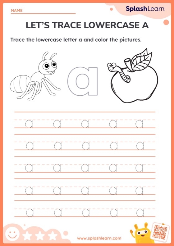 Lowercase Letter A Styles Worksheet Letter A Words Letter 