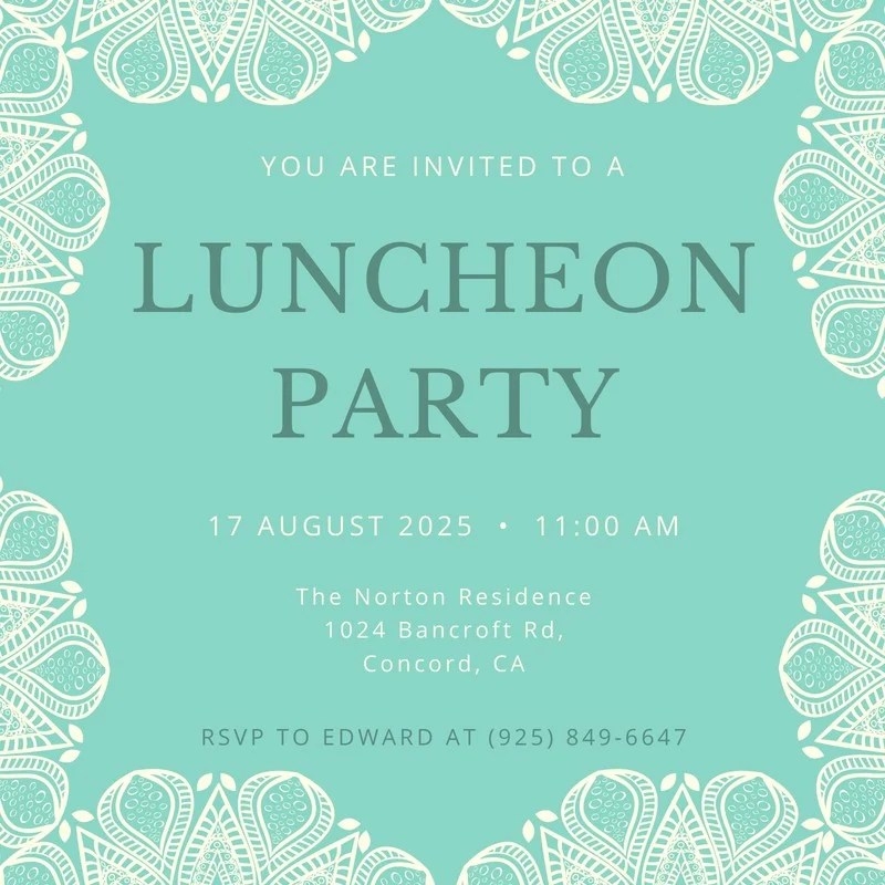 Luncheon Invitation Template Printable Word Searches