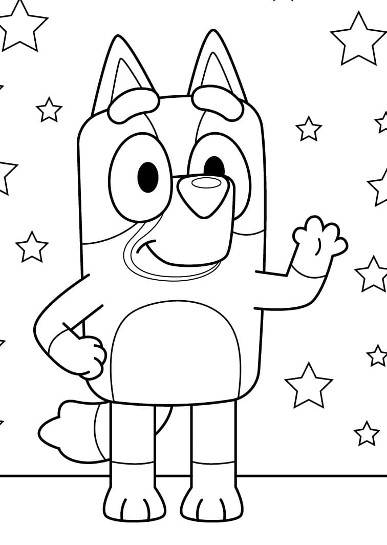 Bluey Free Coloring Pages