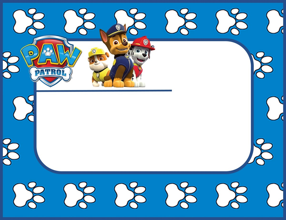 Make Printable Paw Patrol Invitations Using Free Templates