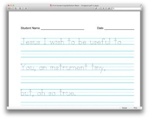 make your own handwriting worksheets