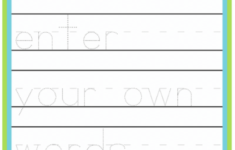 Make Your Own Tracing Worksheets For Letters Dot To Dot Name Tracing 