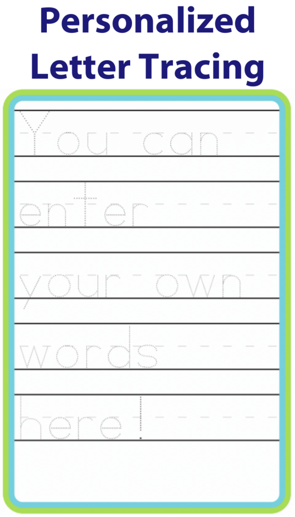 Make Your Own Tracing Worksheets For Letters Dot To Dot Name Tracing 