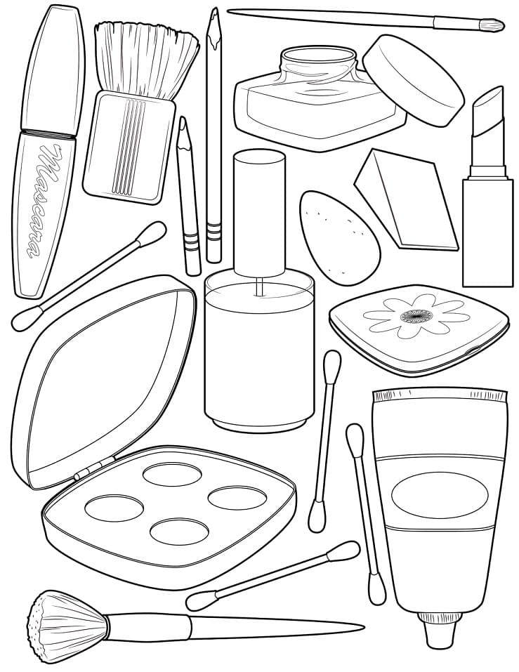 makeup printable coloring pages for girls