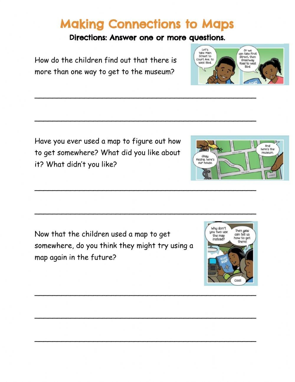 Making Connections To Maps Worksheet Live Worksheets Worksheets Library