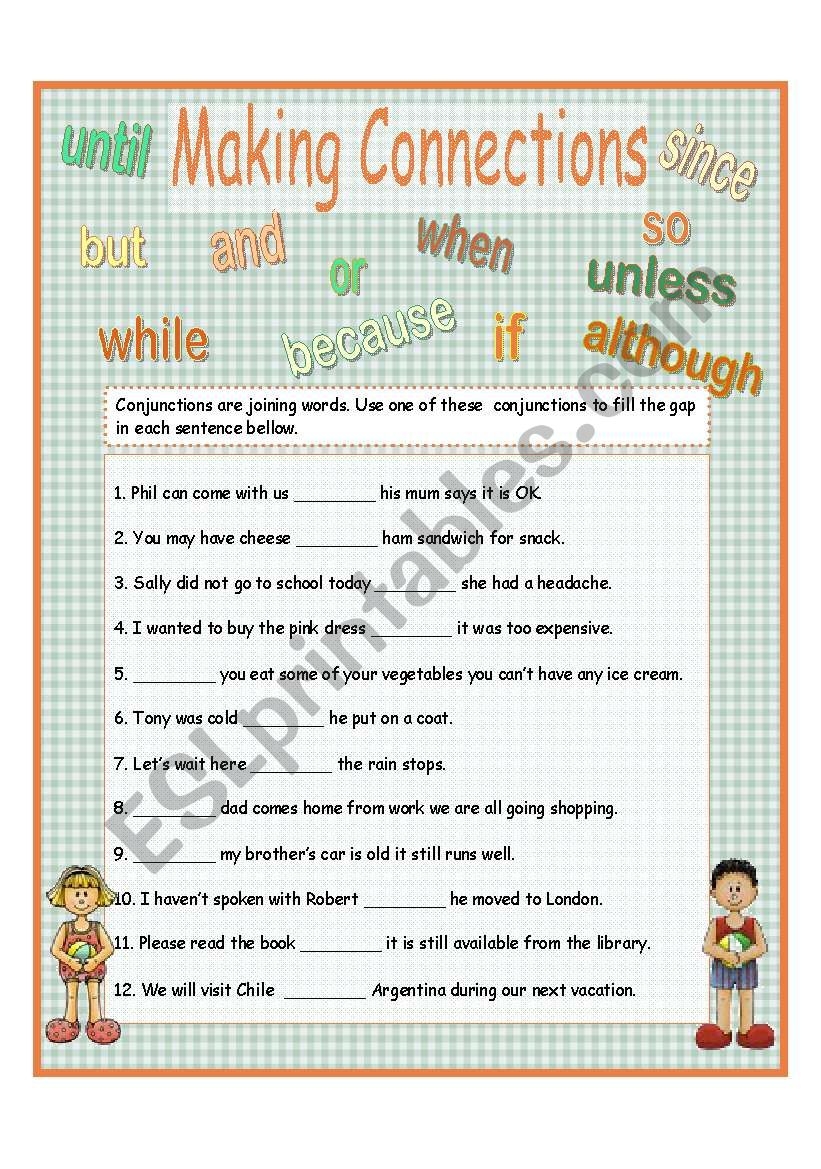 Making Connections Worksheet Printable