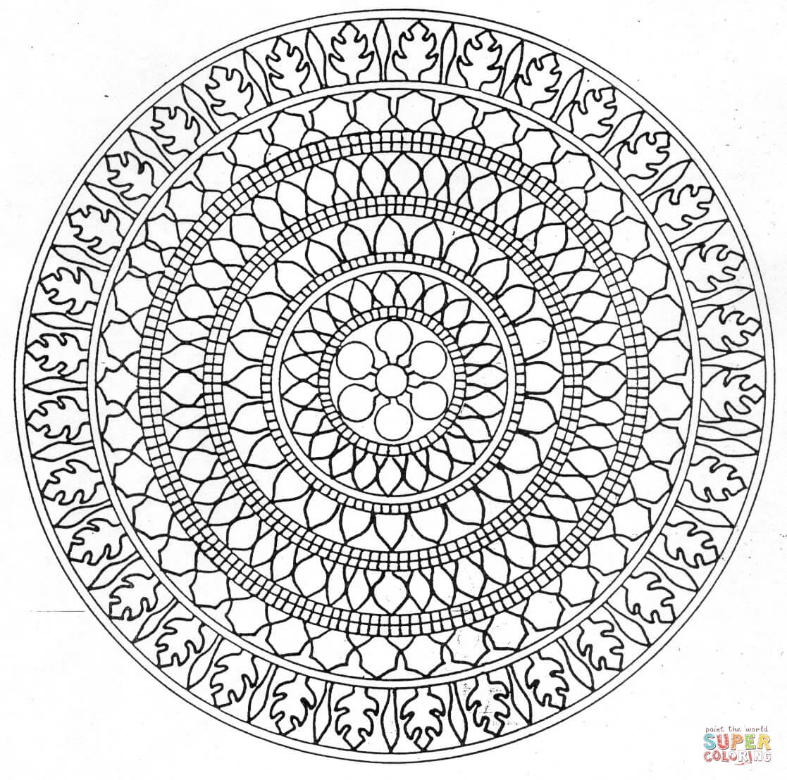 Mandala Coloring Pages Advanced Level Printable Coloring Home