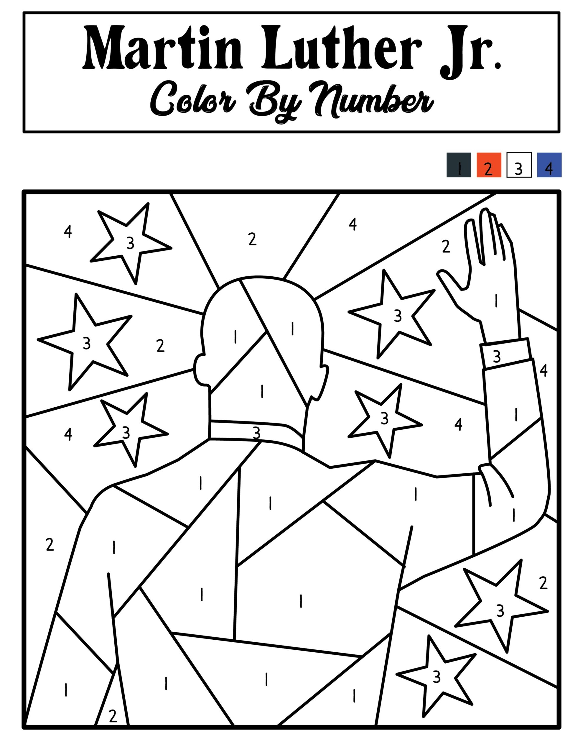 martin luther king coloring worksheets