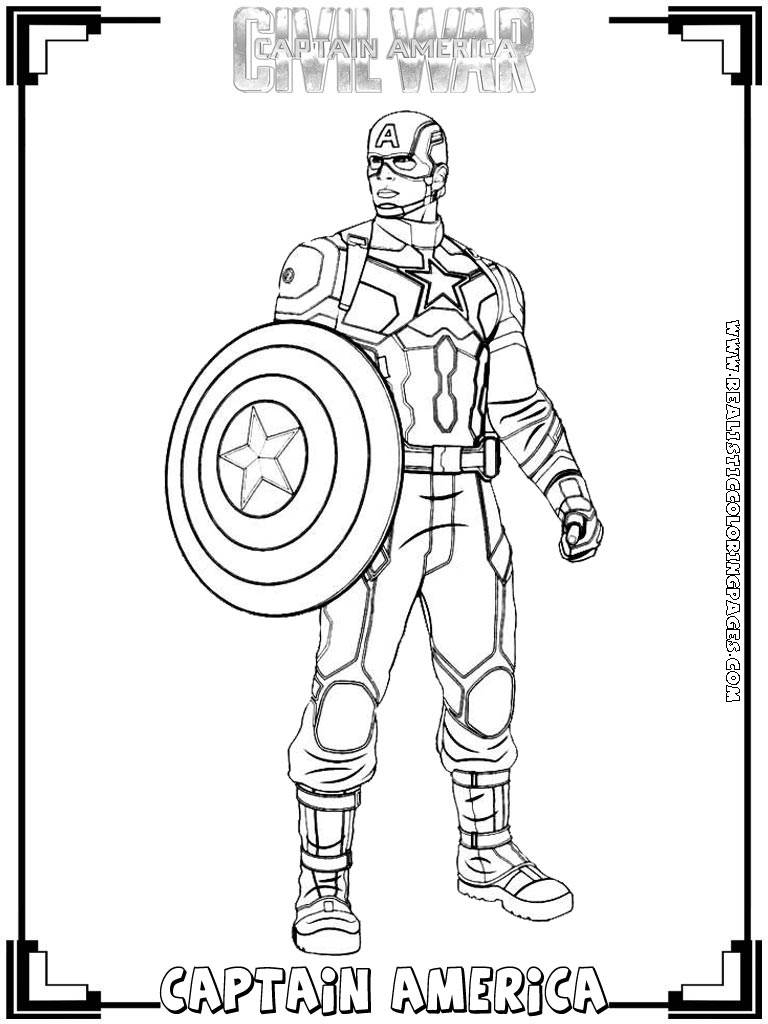 Marvel Captain America Coloring Pages Coloring Home