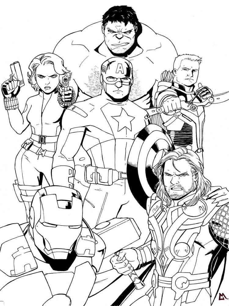 Coloring Page Marvel