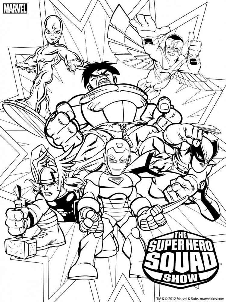 Marvel Superhero Coloring Pages
