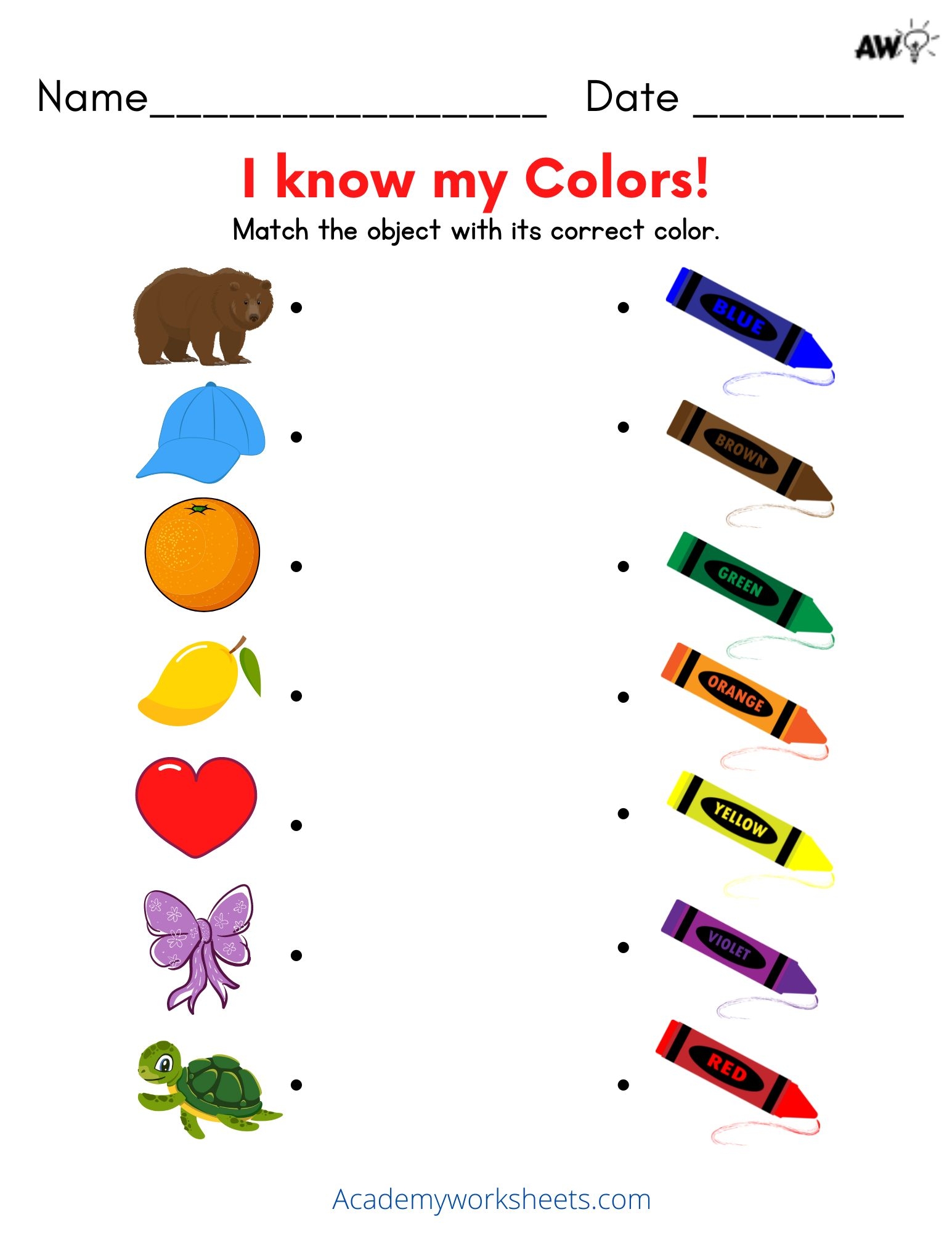 matching worksheets for preschoolers