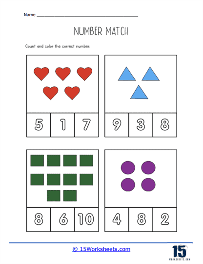 Matching Numbers Worksheets 15 Worksheets Worksheets Library