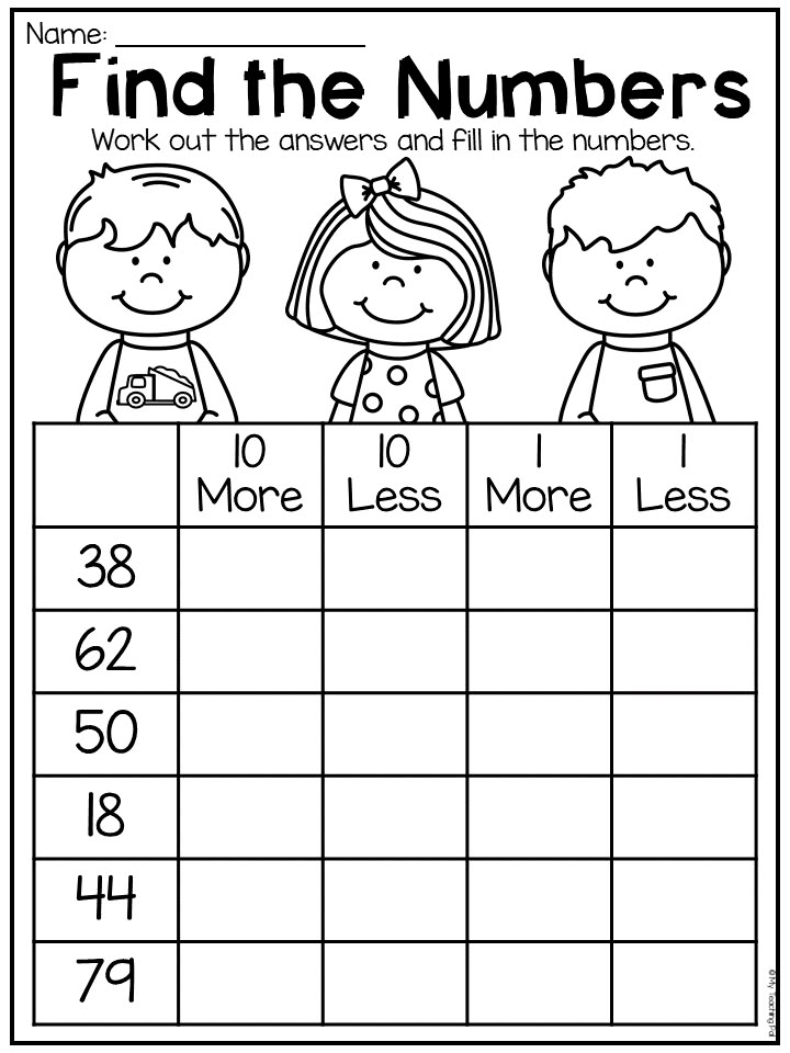 fun math worksheets for 1st graders