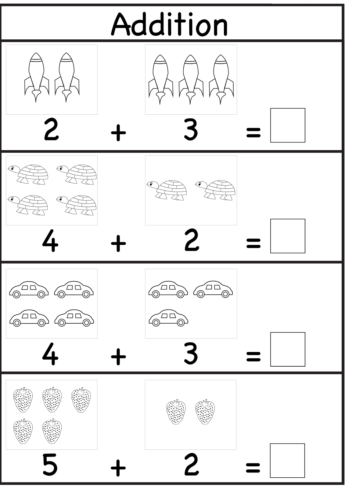 fun math worksheets for kindergarten