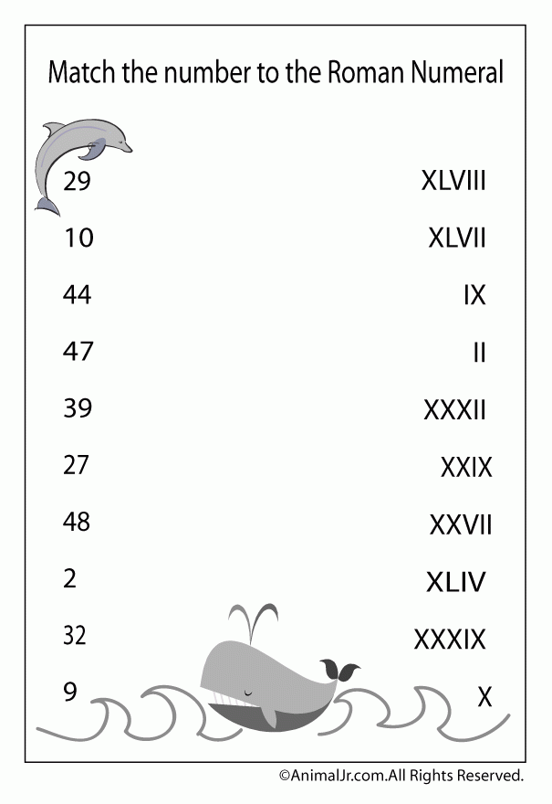 Math Worksheet Learning Roman Numerals Woo Jr Kids Activities