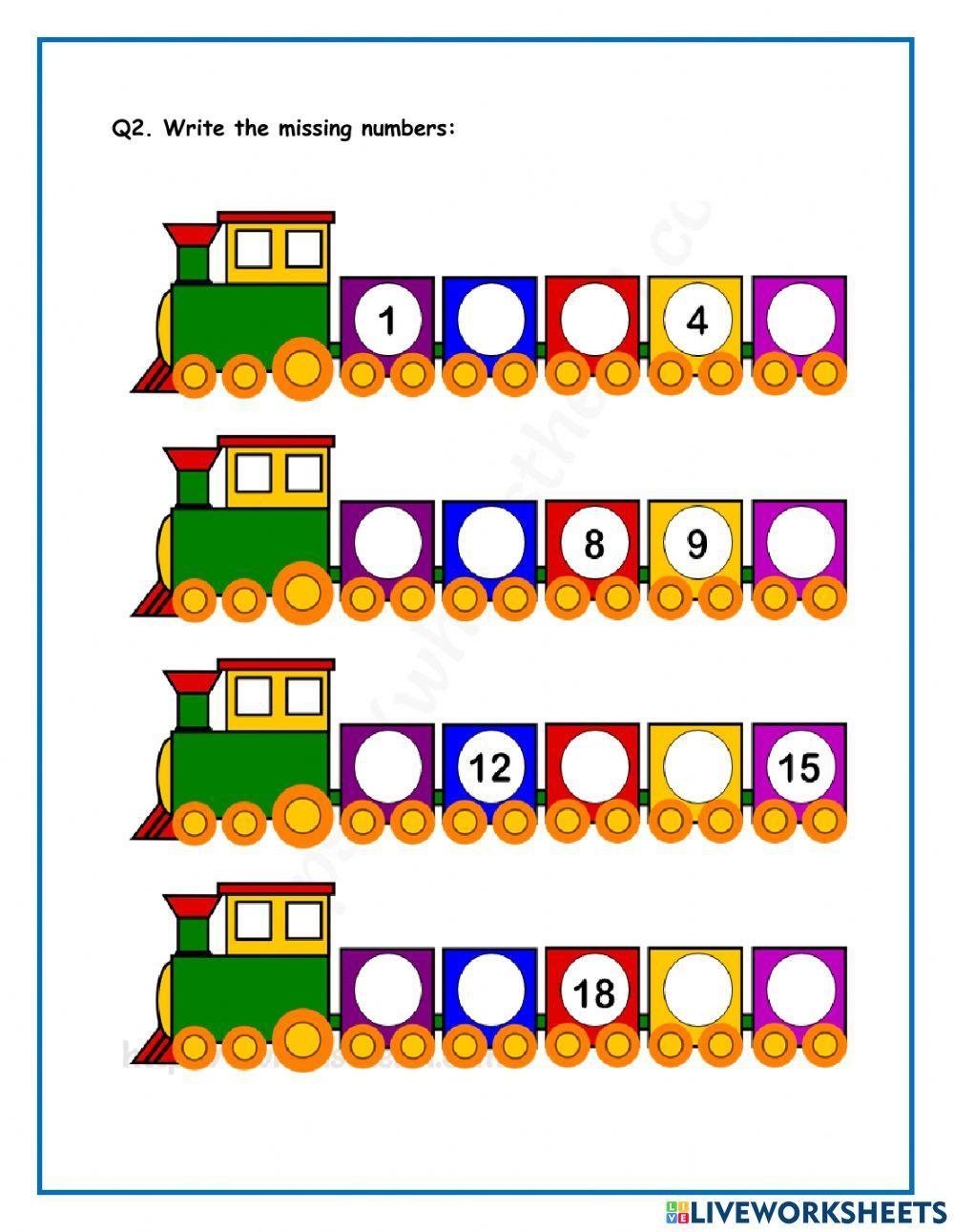 Maths Worksheet Kindergarten Interactive Worksheet Live Worksheets 