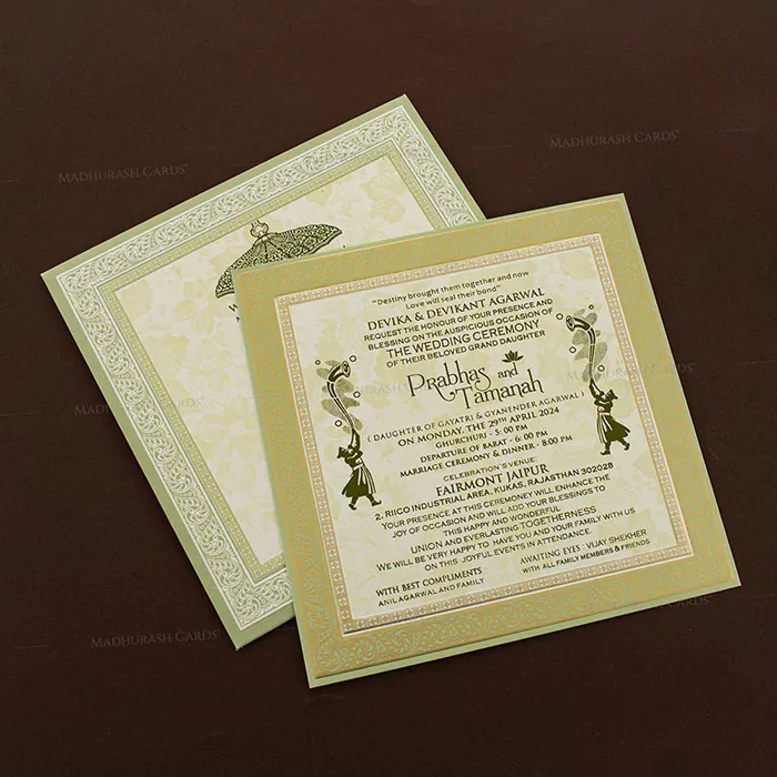 Matte Invitation Card LS 23516 Madhurash