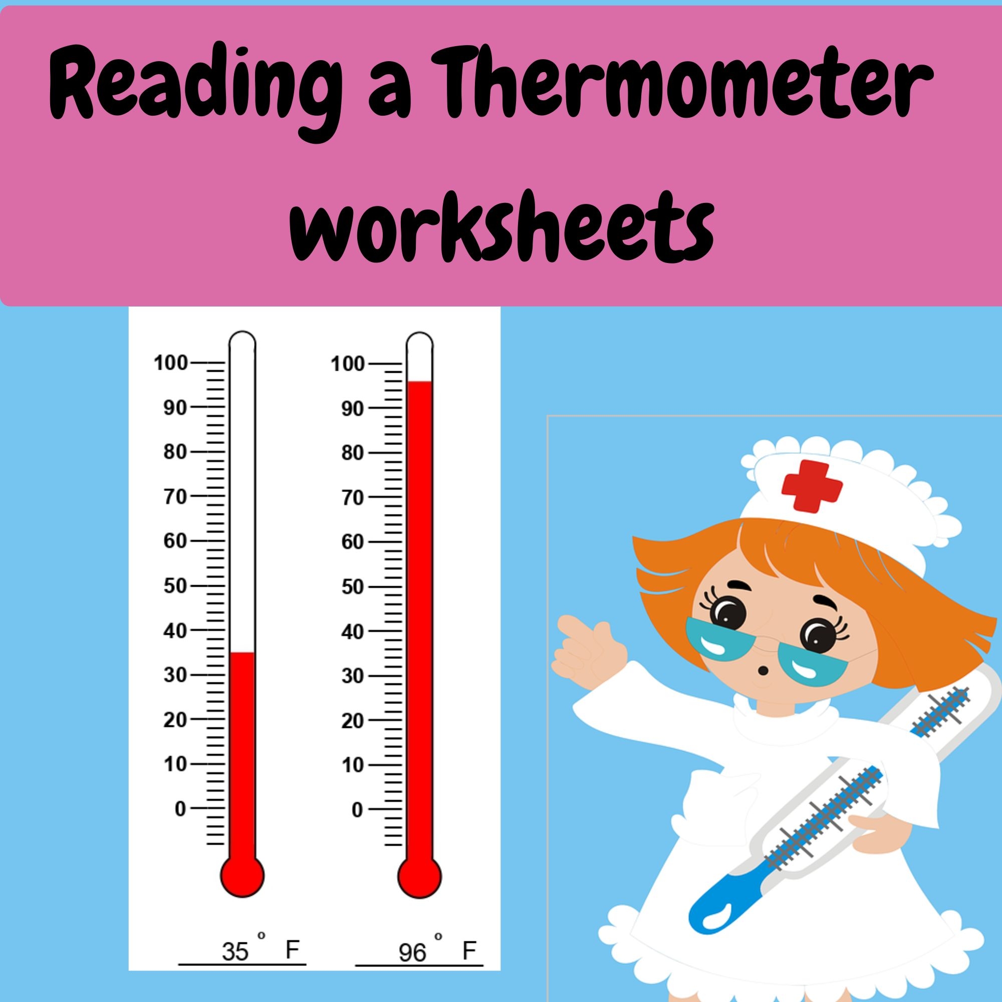 Measurement Worksheets Reading A Thermometer Worksheets Made By 