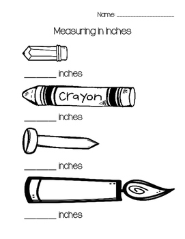 Measuring In Inches Worksheet Freebie By Cupcakes And