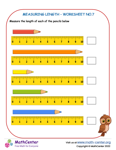 Measuring Length Worksheet No 7 Worksheets Math Center 