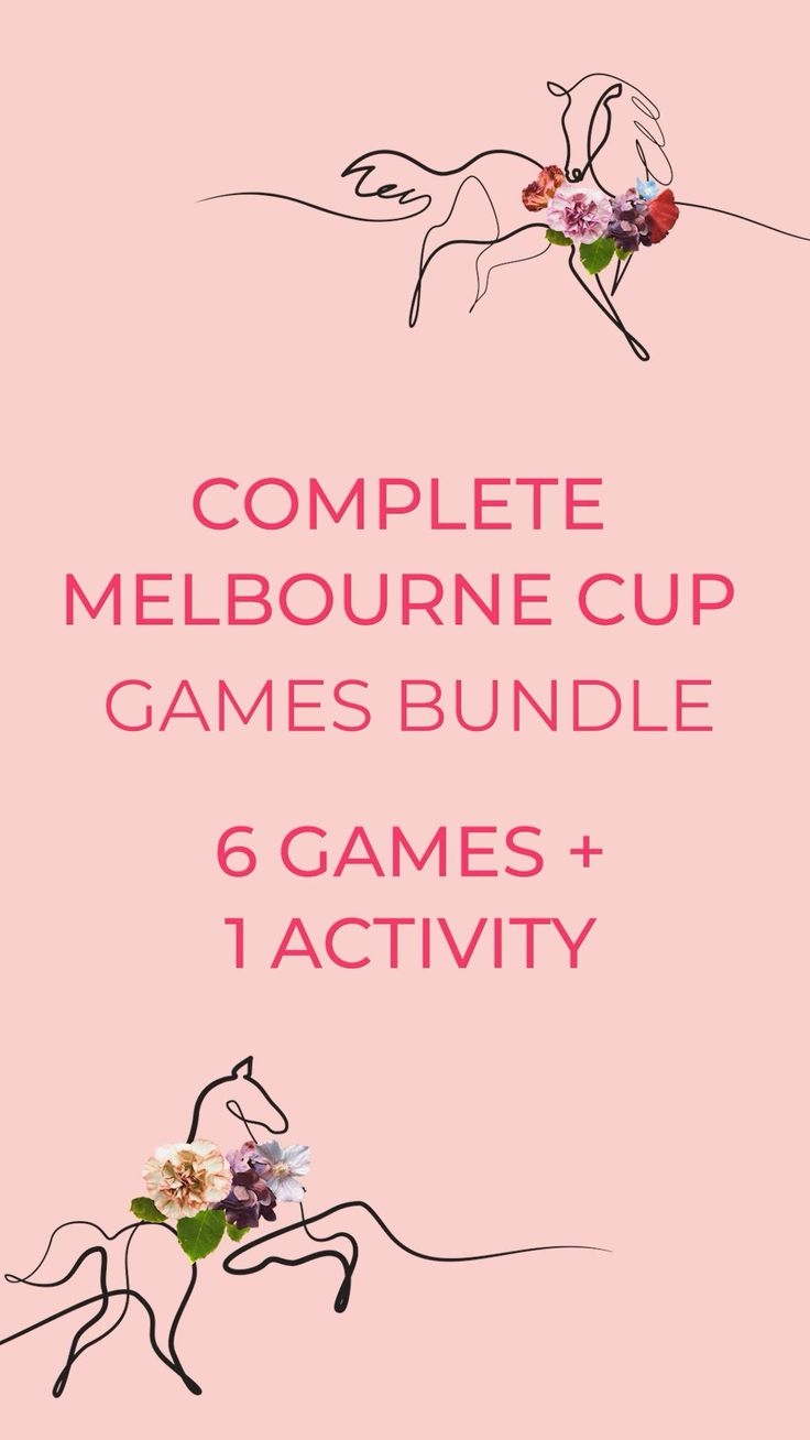 Melbourne Cup Games Bundle Melbourne Cup Office Party Games Derby 