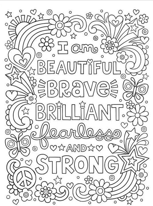 Mental Health Coloring Pages Free Printable PDF