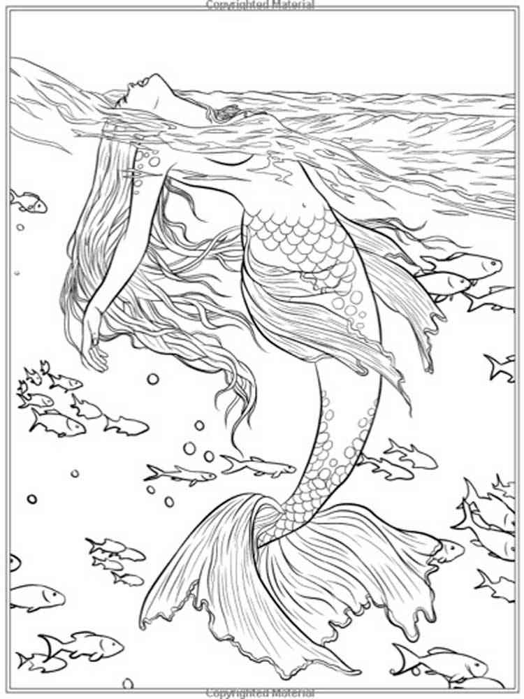Mermaid Coloring Pages For Adults