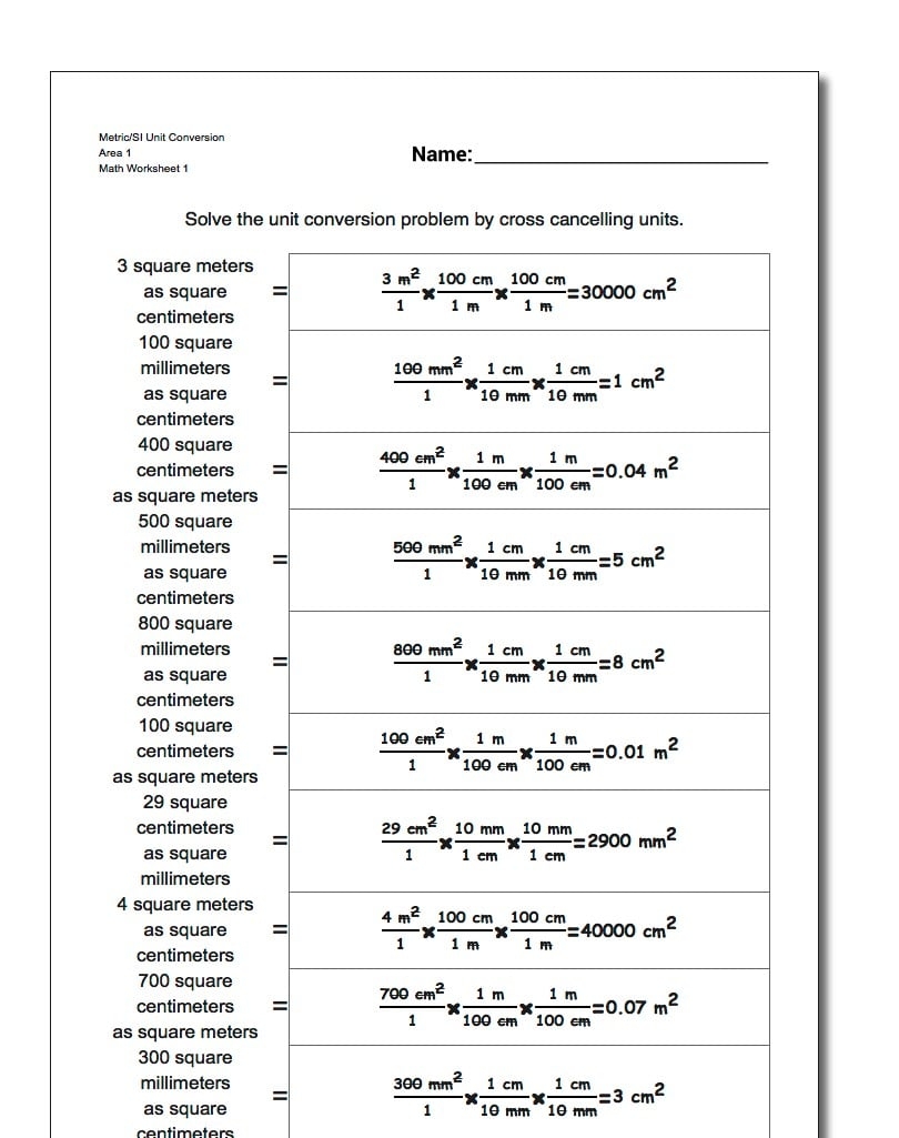Metric Conversion Worksheet Pdf Pro Worksheet