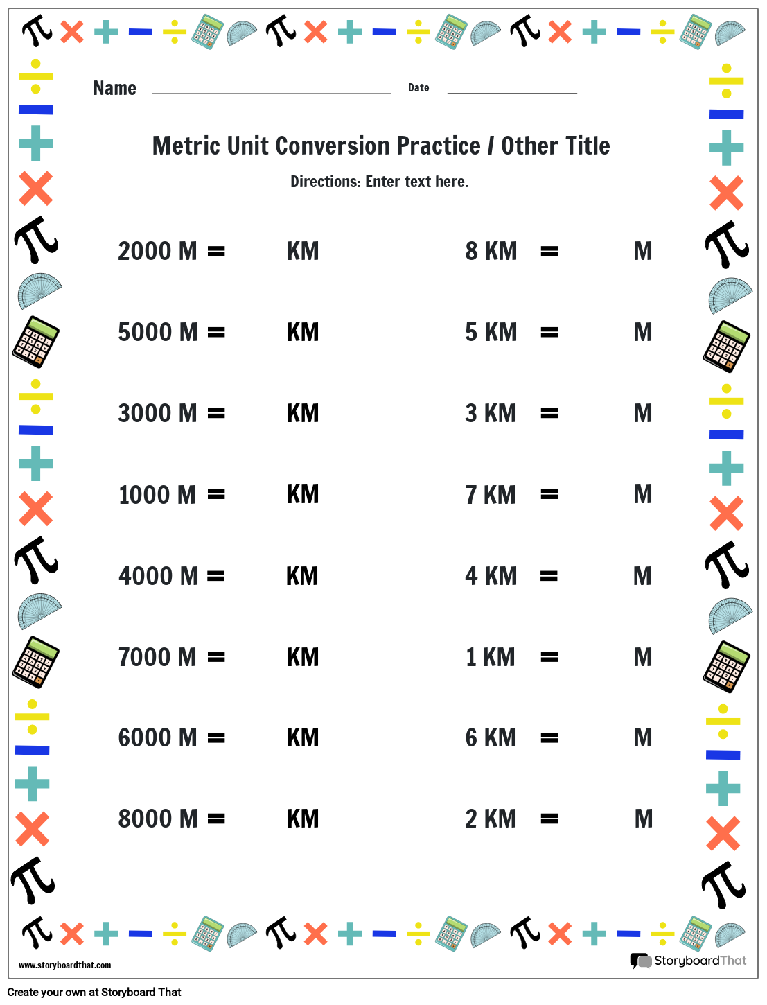 measurements and conversions worksheets