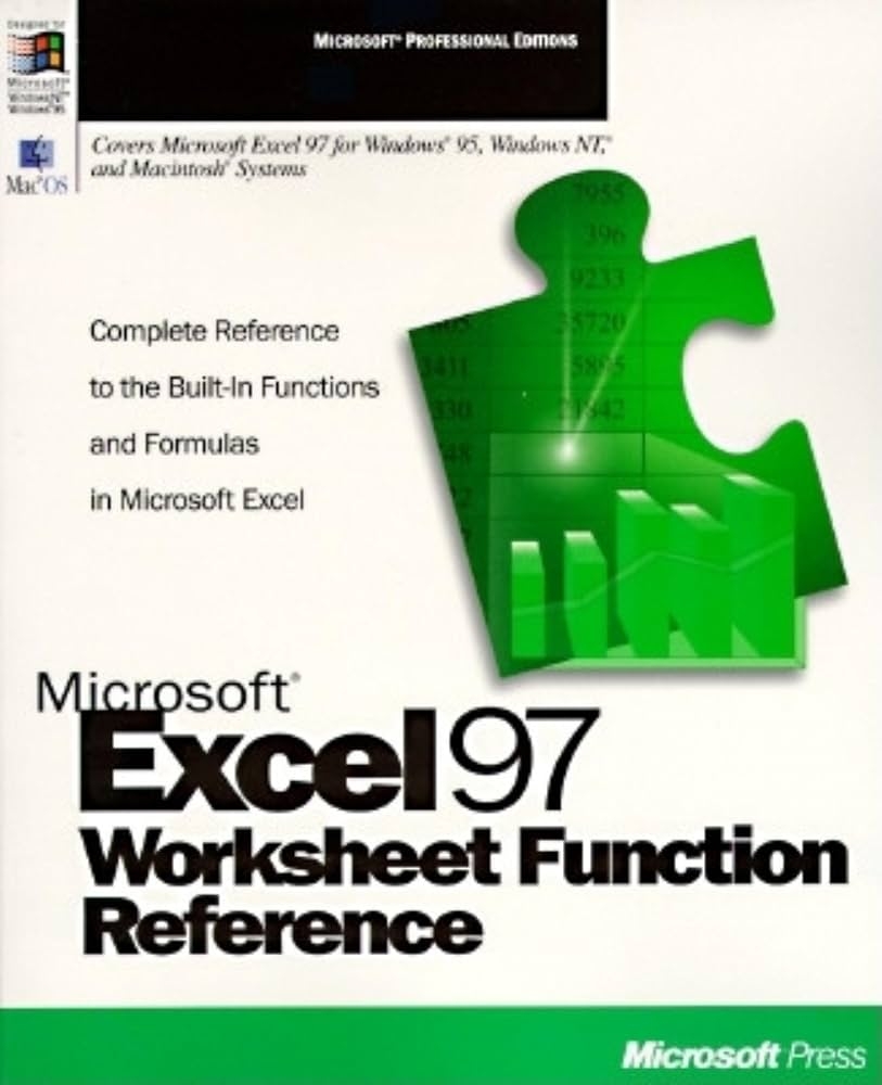 Microsoft Excel 97 Worksheet Function Reference Microsoft