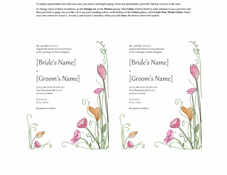 Microsoft Word 2013 Wedding Invitation Templates Online Inspirations