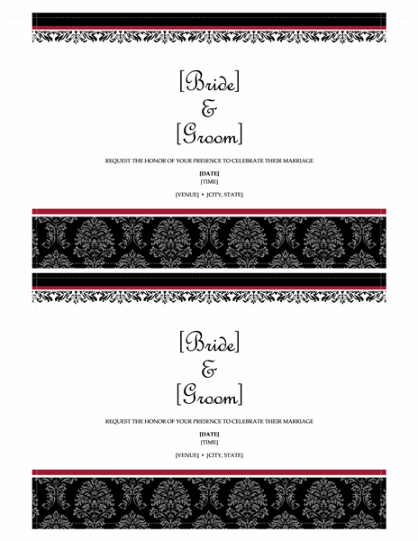 ms word wedding invitation templates