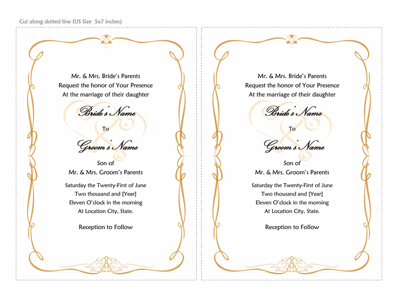 Microsoft Word 2013 Wedding Invitation Templates Online Inspirations