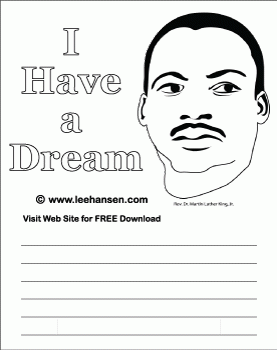 MLK Printable Worksheet I Have A Dream