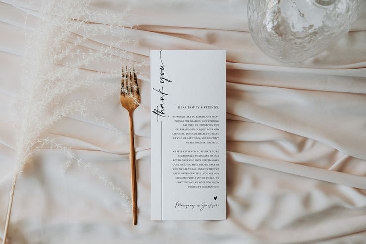 Modern Thank You Letter Place Setting Thank You Cards Thank You Cards 