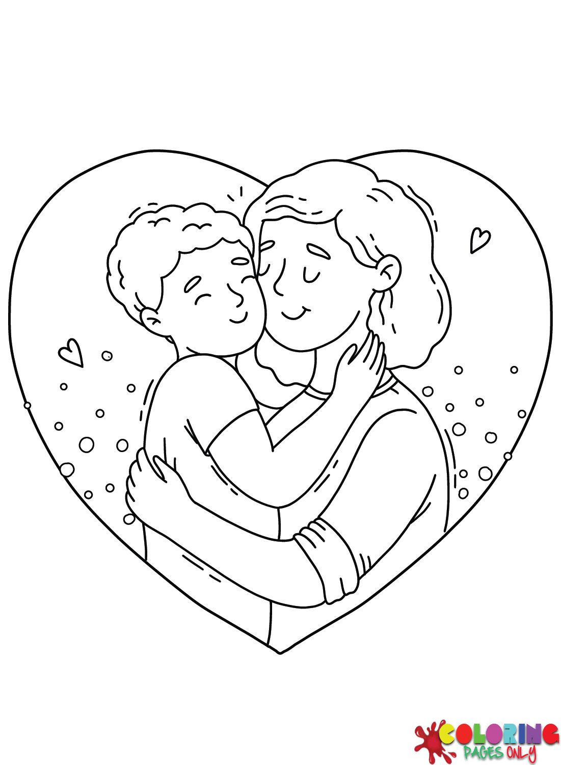 Mom And Daughter Coloring Page Free Printable Coloring Pages