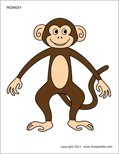 Monkey Free Printable Templates Coloring Pages FirstPalette