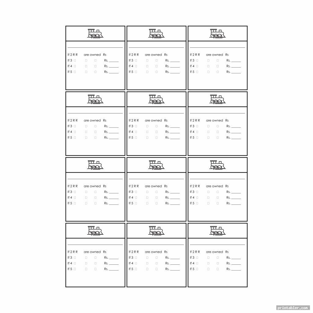 Monopoly Deed Cards Printable Gridgit