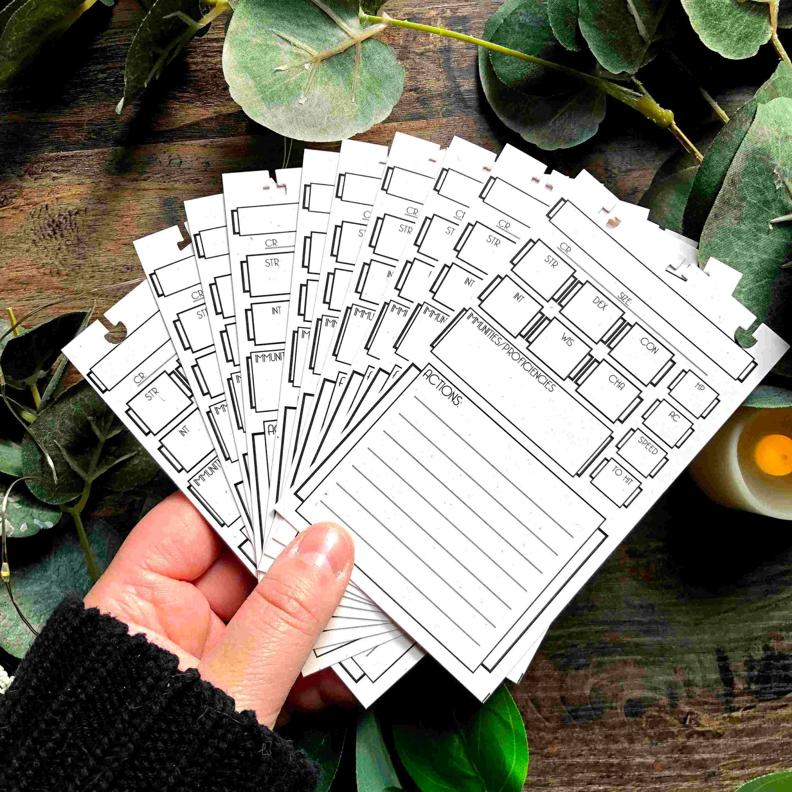 5e 4x6 printable monster cards