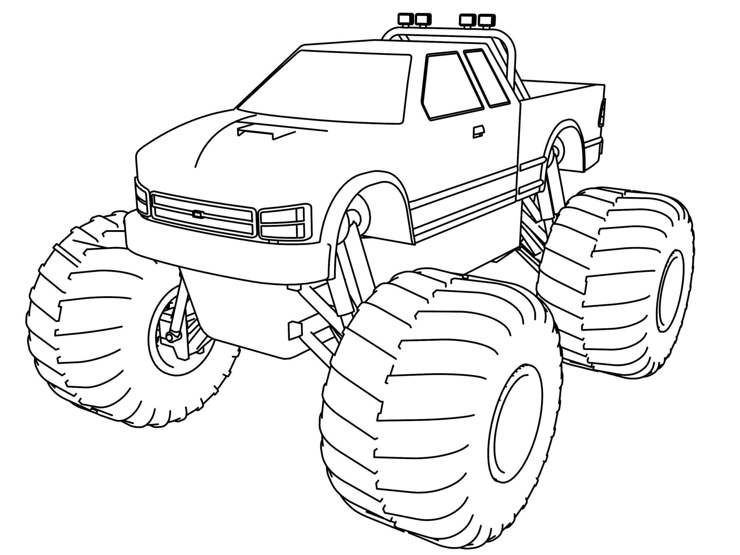 monster truck pictures to color printable